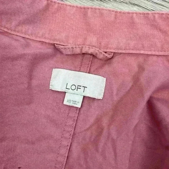 Loft Light Pink Button Up Jacket Size XS - Picture 5 of 9